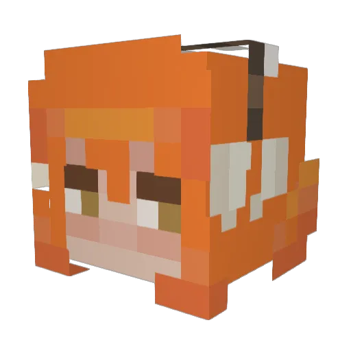 goldbedvids Minecraft avatar head, 3D render