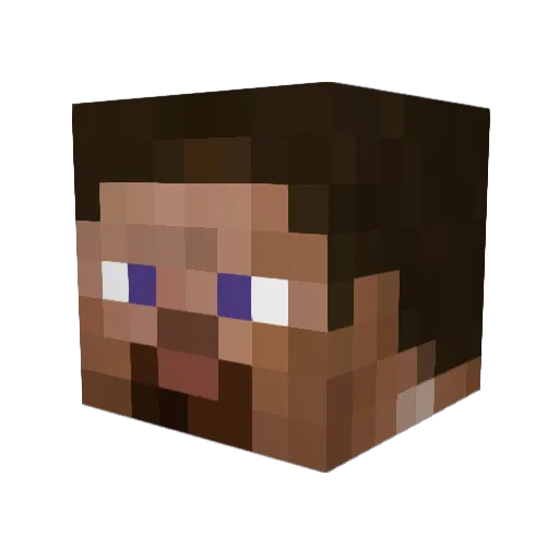 goldbrick5 Minecraft avatar head, 3D render