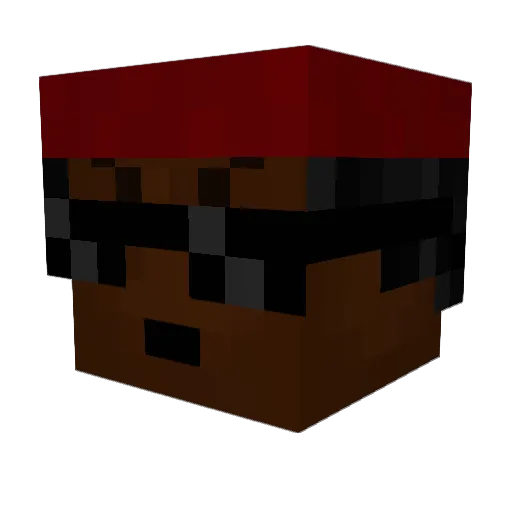 goldbuilder Minecraft avatar head, 3D render