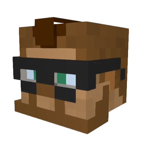 goldchoconite Minecraft avatar head, 3D render