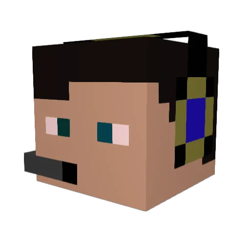 golddagger33 Minecraft avatar head, 3D render
