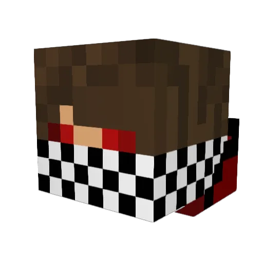 golddav Minecraft avatar head, 3D render