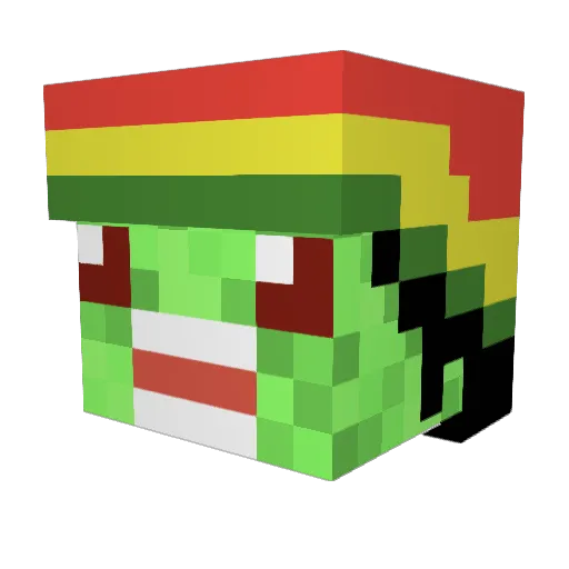 golden_glorious Minecraft avatar head, 3D render