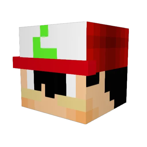 goldenbatman Minecraft avatar head, 3D render