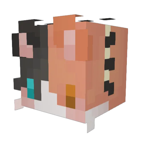 goldenbuttons Minecraft avatar head, 3D render