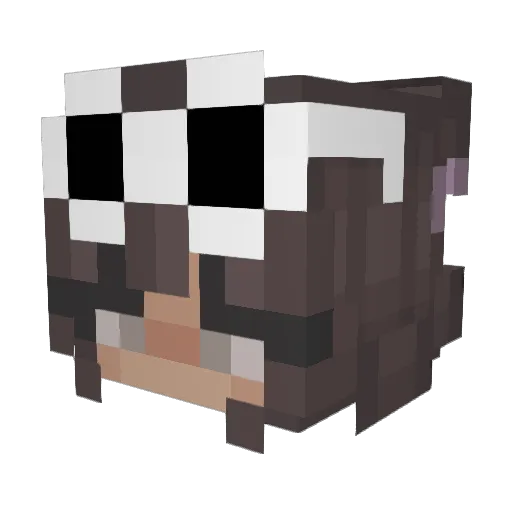 goldenfox_1 Minecraft avatar head, 3D render