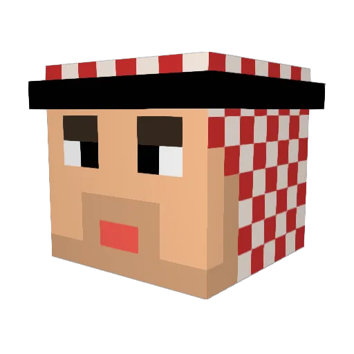 goldeng0d Minecraft avatar head, 3D render