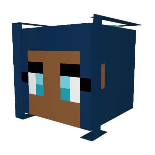 goldengabi Minecraft avatar head, 3D render