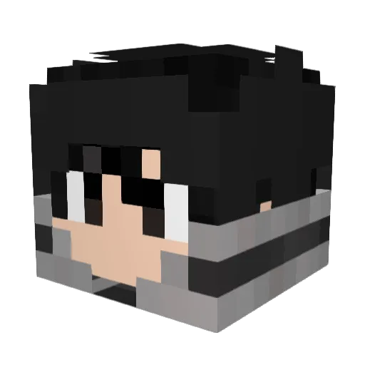 goldenglitter Minecraft avatar head, 3D render