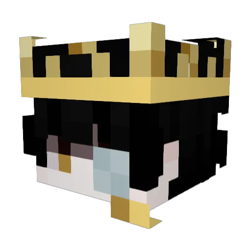 goldenkingtrue Minecraft avatar head, 3D render