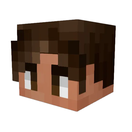 goldenone123 Minecraft avatar head, 3D render