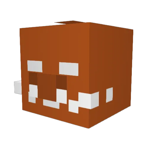 goldenpinecones Minecraft avatar head, 3D render