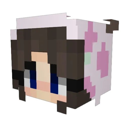 goldenprixi Minecraft avatar head, 3D render