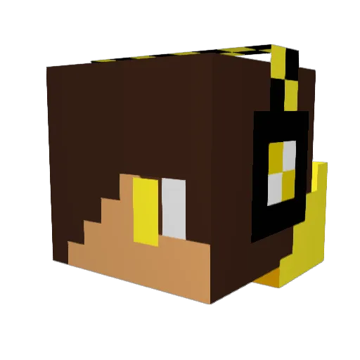 goldenshot511 Minecraft avatar head, 3D render