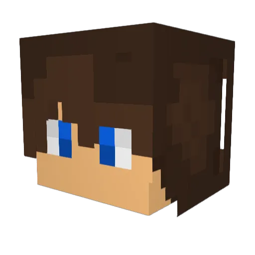 goldensmile66_YT Minecraft avatar head, 3D render