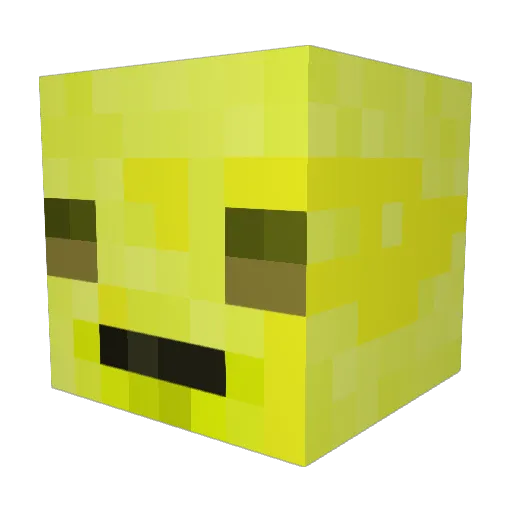 goldensphynx Minecraft avatar head, 3D render