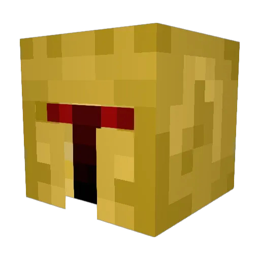 goldentribute Minecraft avatar head, 3D render