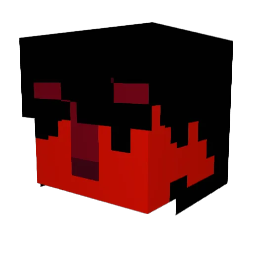 goldenwhim Minecraft avatar head, 3D render