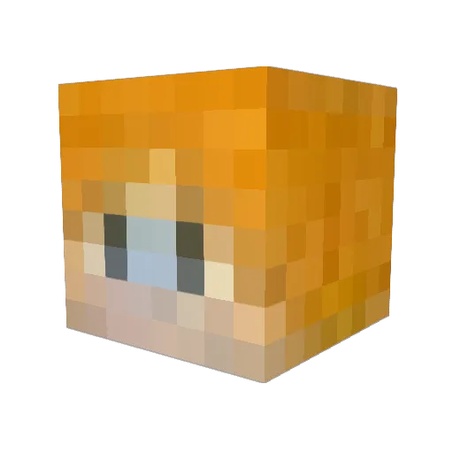 golder17 Minecraft avatar head, 3D render