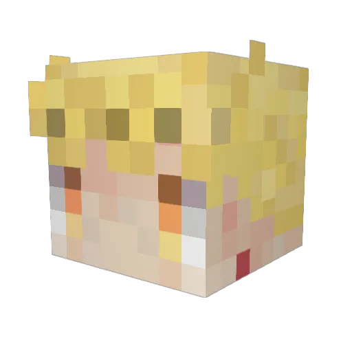 goldexp1027 Minecraft avatar head, 3D render