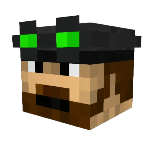 goldmason Minecraft avatar head, 3D render