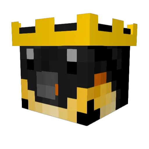 goldpat Minecraft avatar head, 3D render