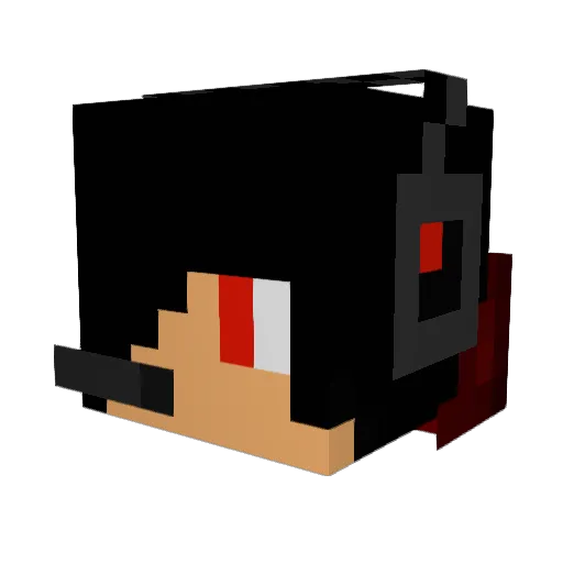 goldunderground Minecraft avatar head, 3D render