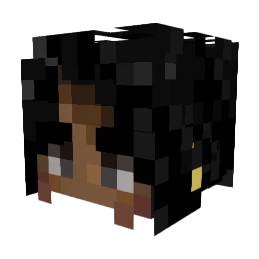 goldvento Minecraft avatar head, 3D render