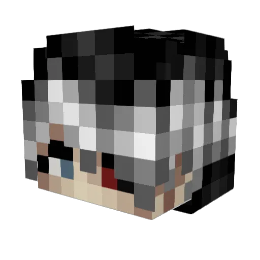 goldwoo Minecraft avatar head, 3D render