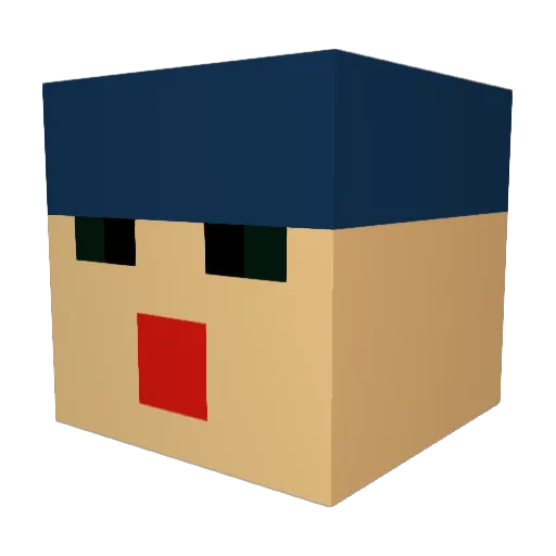 golee1445 Minecraft avatar head, 3D render