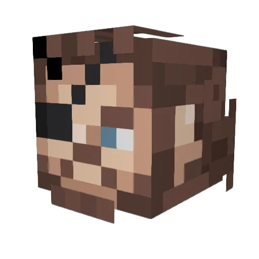 golemgal Minecraft avatar head, 3D render