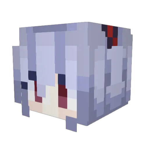 golfwanged Minecraft avatar head, 3D render