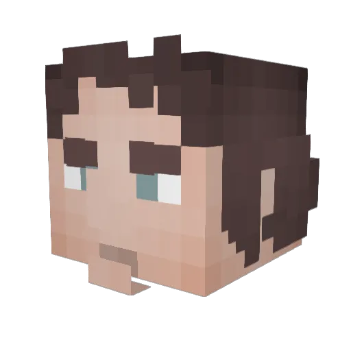 golkow3058 Minecraft avatar head, 3D render