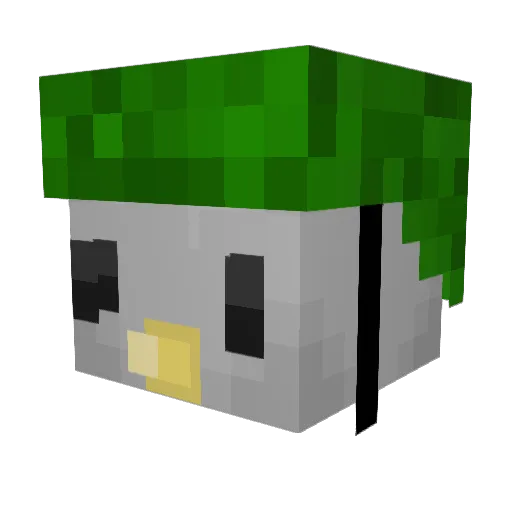 golobii Minecraft avatar head, 3D render