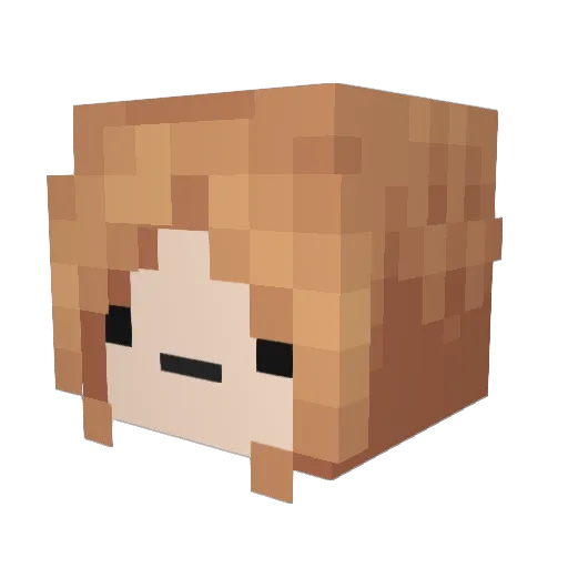 golosit Minecraft avatar head, 3D render
