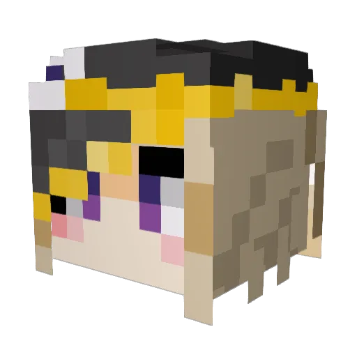 gom_pang_2 Minecraft avatar head, 3D render