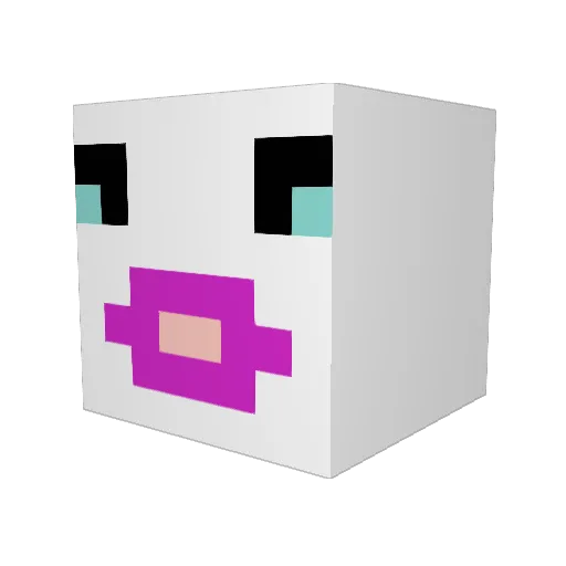 goma222p Minecraft avatar head, 3D render