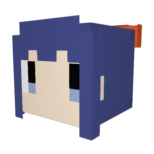 goma325 Minecraft avatar head, 3D render