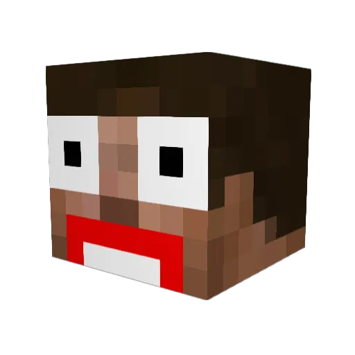 gomanon Minecraft avatar head, 3D render