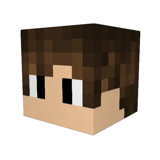 gomaotv Minecraft avatar head, 3D render