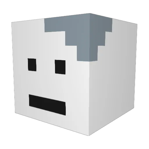 gomariz Minecraft avatar head, 3D render