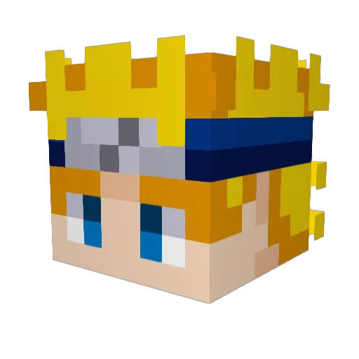 gomezsturm Minecraft avatar head, 3D render