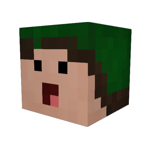 gomfol12 Minecraft avatar head, 3D render