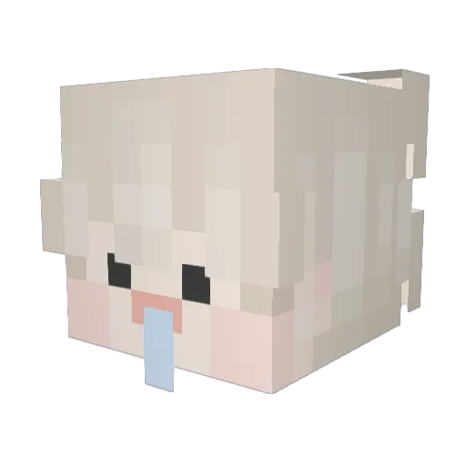 gomgom1A Minecraft avatar head, 3D render