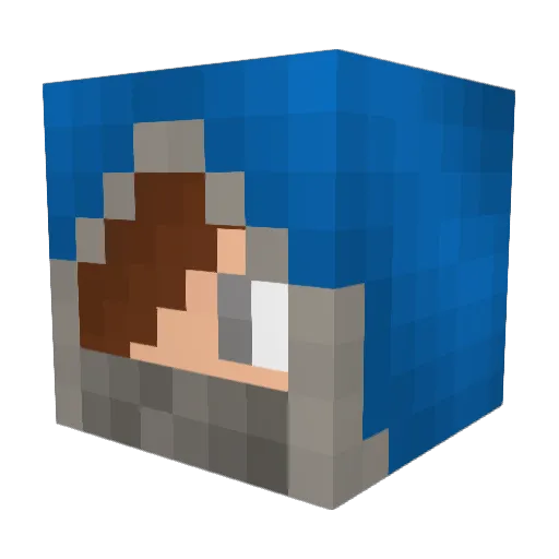 gomillia Minecraft avatar head, 3D render