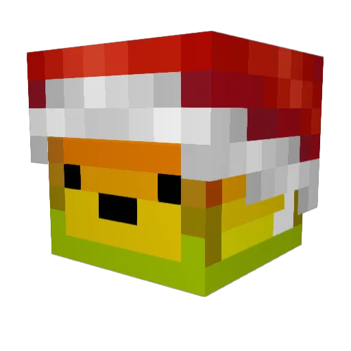 gommeebear Minecraft avatar head, 3D render