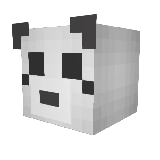 gomsae Minecraft avatar head, 3D render
