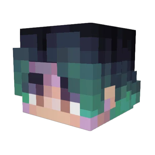 gomzak Minecraft avatar head, 3D render