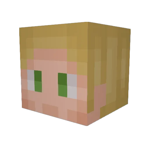 gon20081 Minecraft avatar head, 3D render