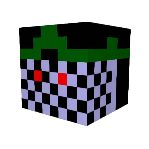 gonemen Minecraft avatar head, 3D render